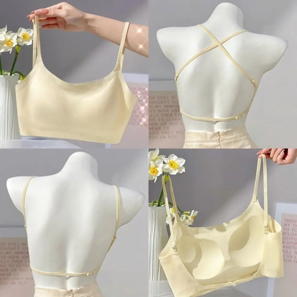 Traceless Wireless Bra Shockproof U-shaped Beautiful Back Seamless Bras Gathered Breasts Anti-sagging Brassiere for Women