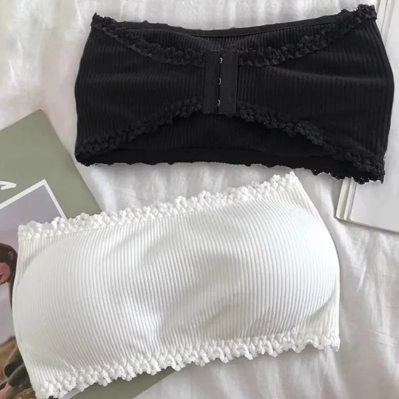 Strapless Lingerie for Women Tube Top Underwear Soild Color Seamless Invisible Bralette Sexy Solid Color Bras Crop Top Women