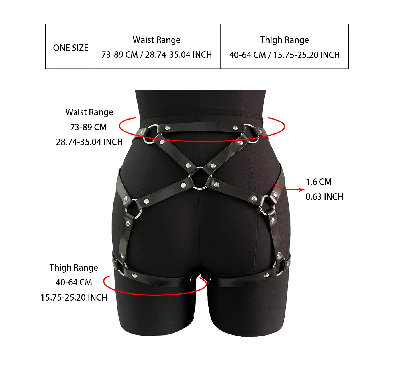 Women Sexy Thigh Garter Belt Gothic Leather Leg Harness Bondage Buttock Suspenders Punk Erotic Swordbelt Adjustable Harness