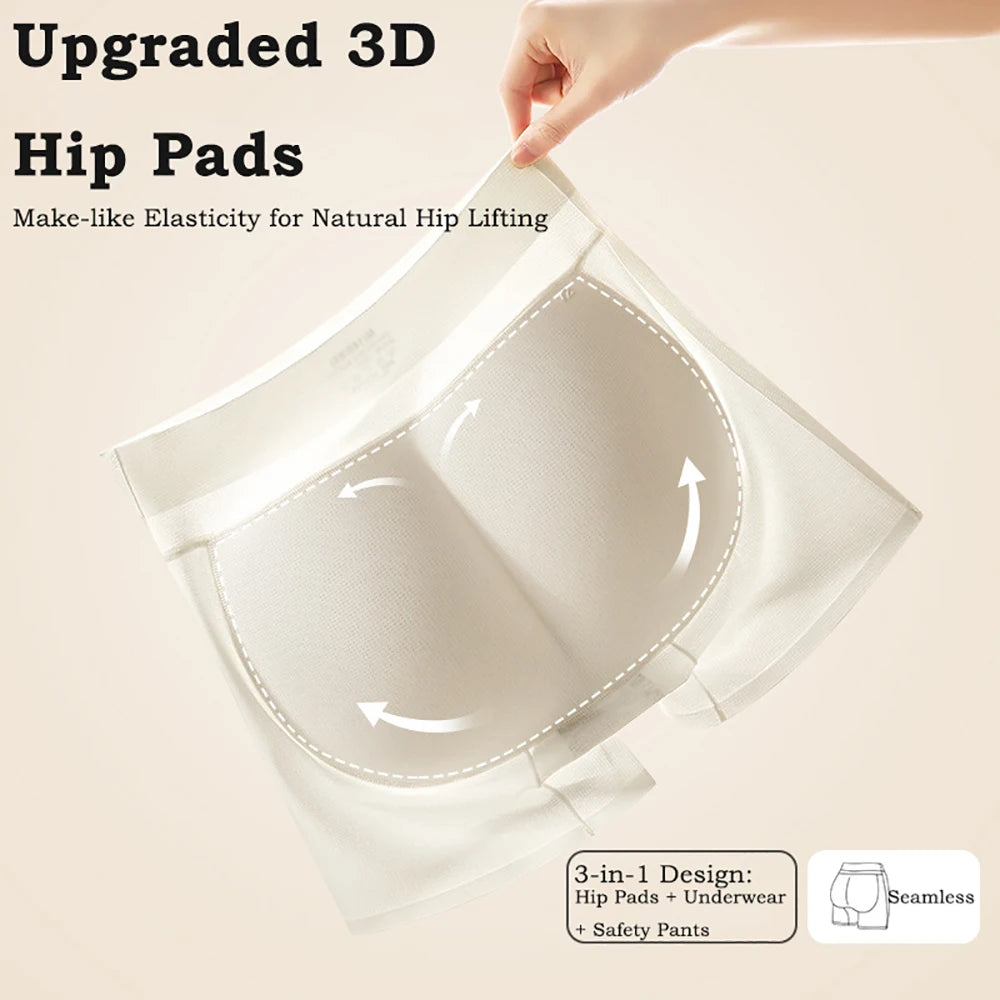 Padded Shapewear For Women High Waist Hip Enhancer Body Shaper Shorts Seamless Underwear Tummy Control Butt Lifter Panties