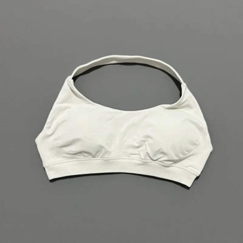 Sports Bra Women Seamless Halter Sports Bra High Support Open Back Activewear Gym Tank Top Fitness Yoga Workout Bra