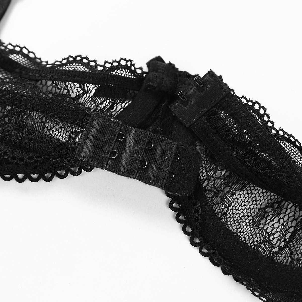 Womens Sexy Lace 1/4 Cups Unlined Bra See Through Mesh Push Up Underwired Brassiere Non Padded Balconette Bras Lingerie Tops