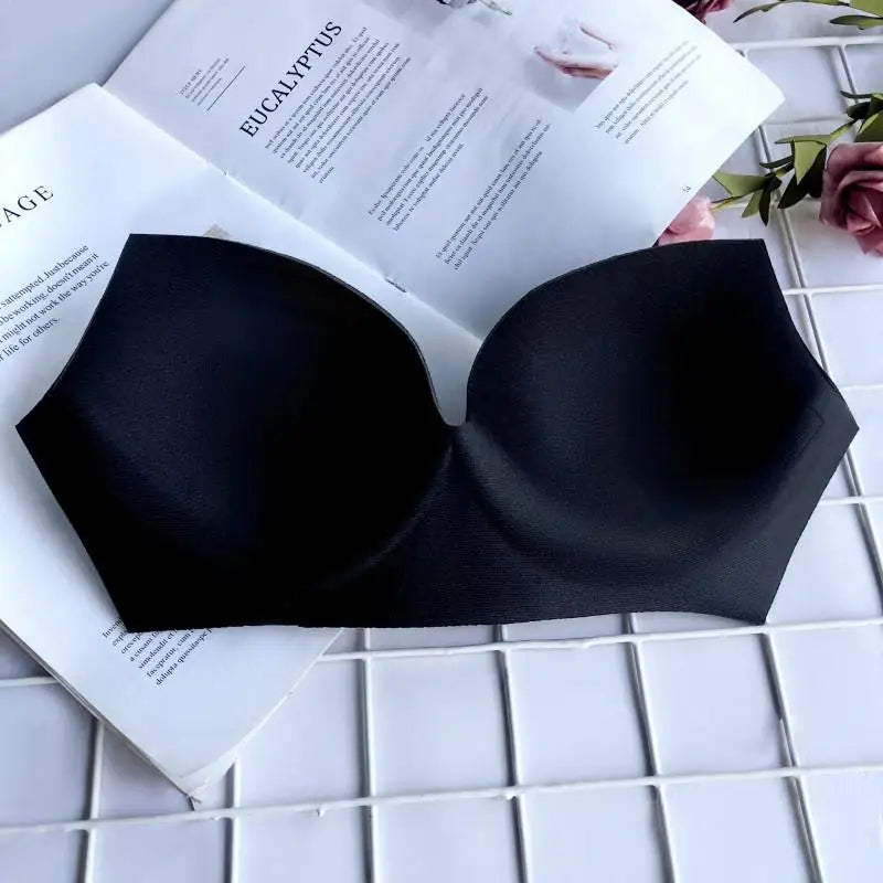 Strapless Bra Womens Invisible Push Up 1 Piece Seamless Concentrate Contract for Party Cocktail Dresses Comfortable Support