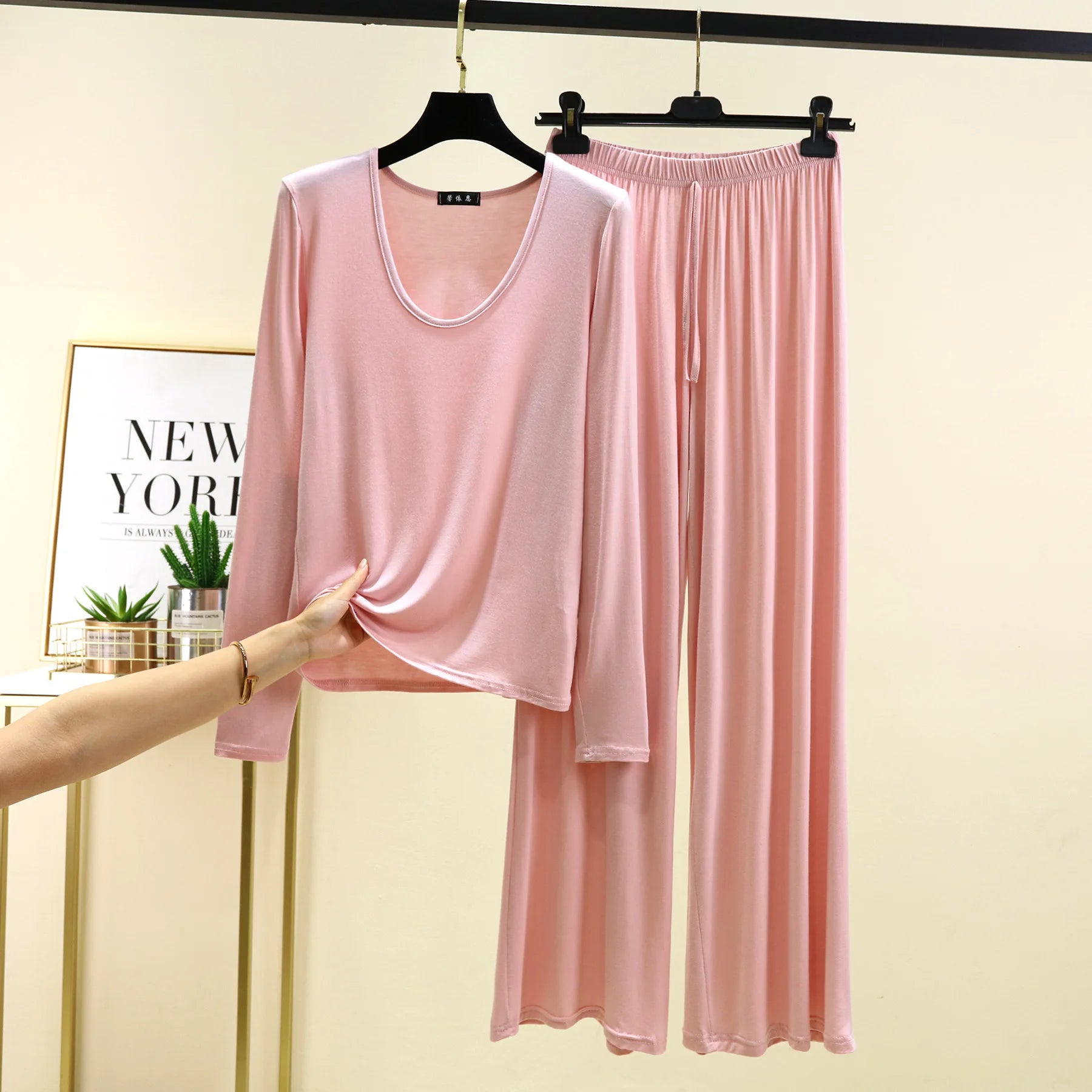 Pijama Feminina New Modal Comfort Sleepwear For Sleeping Clothes Long Sleeve Pant Set Women's Home Clothes Ladies Pajamas Suit