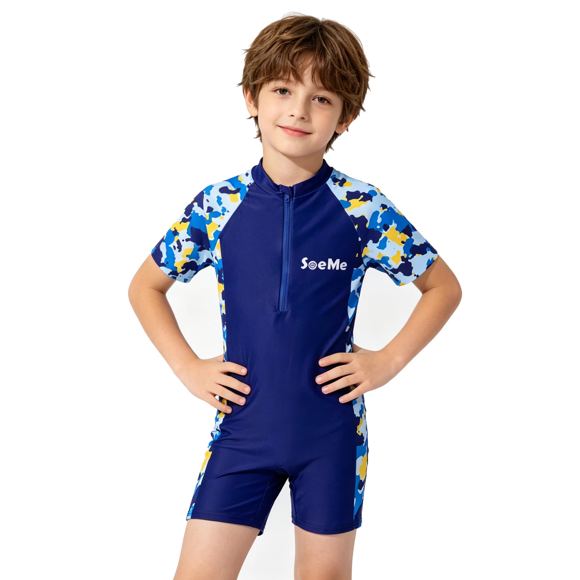 One-Piece Swim Suits Boys Swimsuits Fashion Sun Protect Girls Swimwear Kids Bathing Suit Cartoon Quick Drying Swimming Clothes