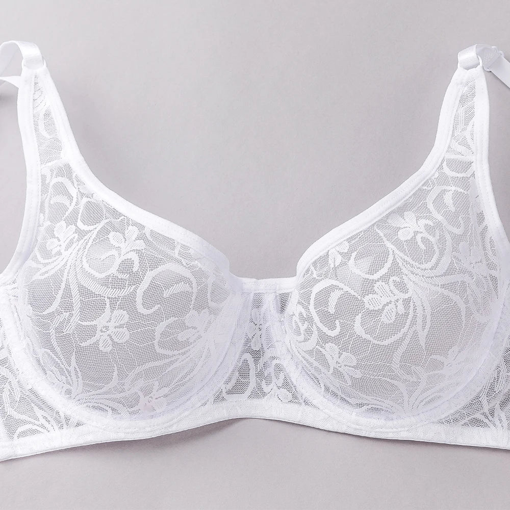 Sexy Womens Bras Unlined Underwire Lace Bra Bralette Unpadded Underwear See Through Lingerie Brassiere BH Top A B C D DD Cup
