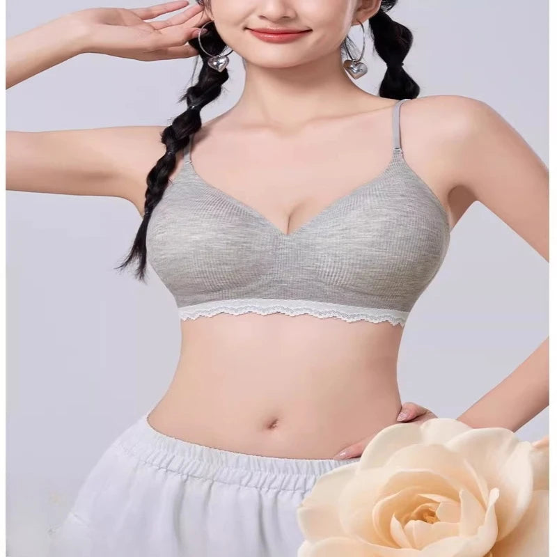 Stylish Thick Padded Push Up Bra for Women Seamless No Steel Ring Comfort Lingerie Raised Base Design Soft Support Enhances Bust