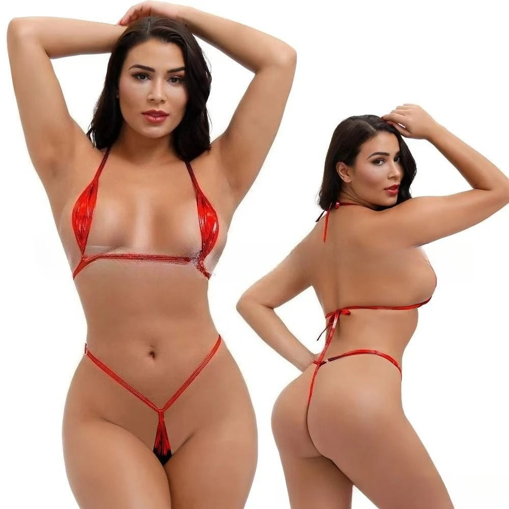 Porno Sex babydoll Womens Sexy Exotic Lingerie Underwear One-piece Monokini Swimsuit Micro Thong Erotic Teddy Lingerie Bodysuit