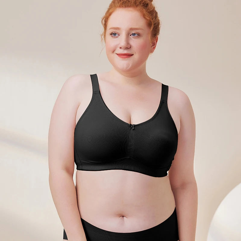 LERVANLA 2302 Bra Seamless Sexy Bras for Fat  Woman Mastectomy Bra Cotton Bralette Full Coverage Cup D E F G for Plus Size