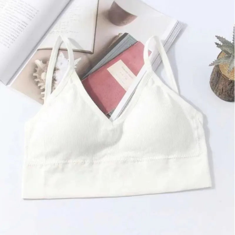 Sexy Sports Bra for Woman Solid Seamless Wireless Cami Bra Bralette Tops U Beautiful Back Comfortable Lingerie Bra