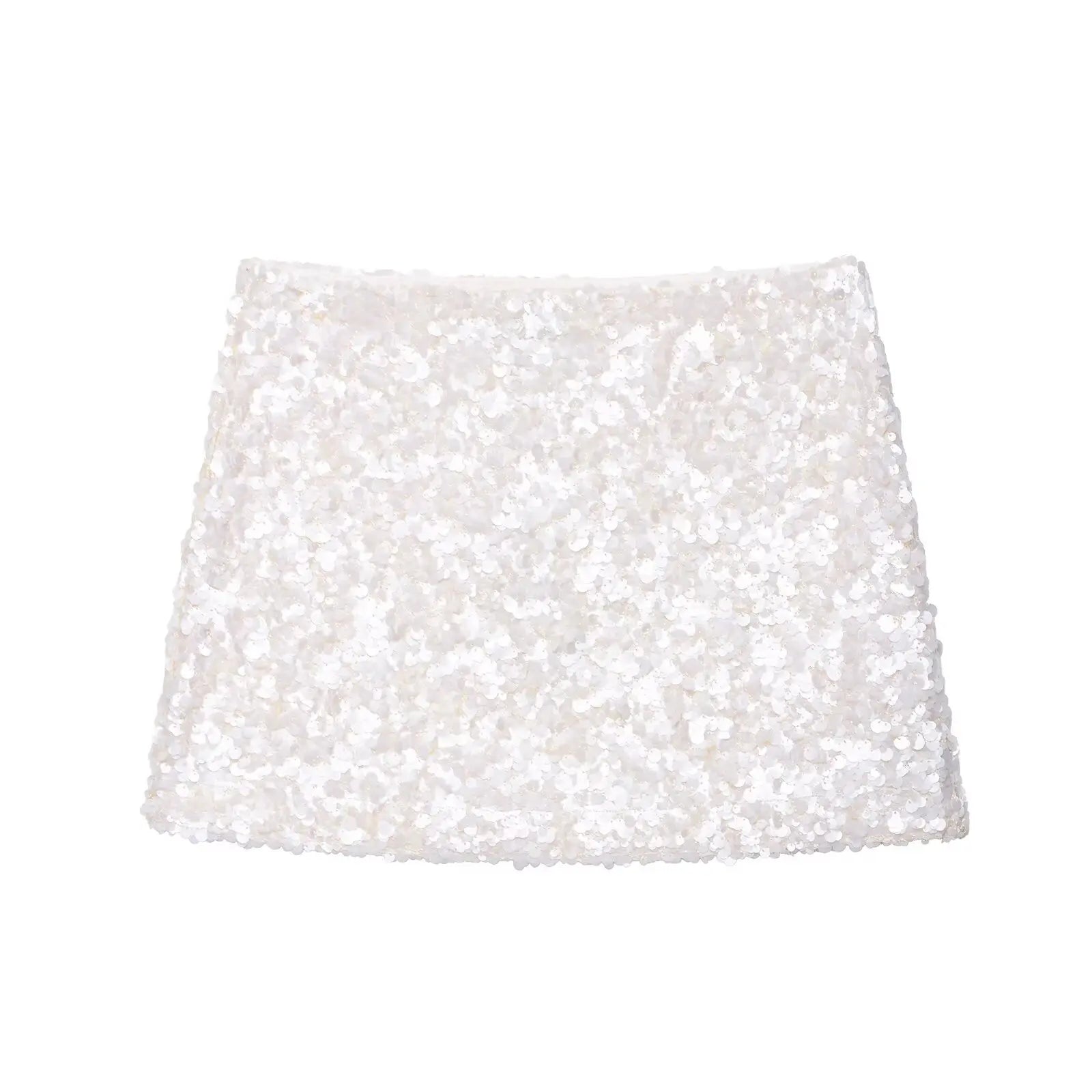 Sexy Woman Sequins Skirt High Waist Versatile Slim Mini Slim Skirts Zipper 2025 Summer Beach Style Women's New Skirt Y2K