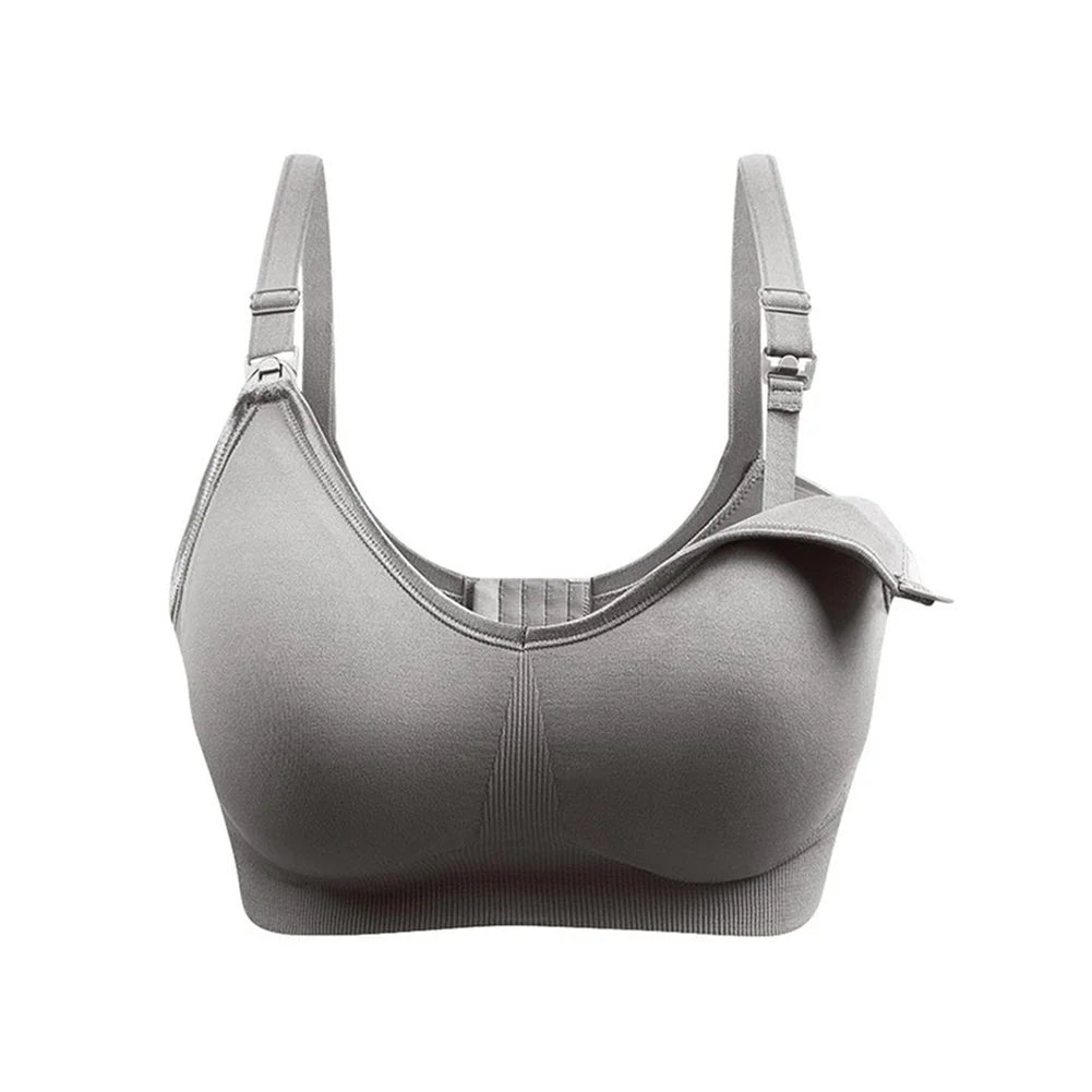 WEICHENS Nursing Bras for Women Easy Breastfeeding Seamless Comfort Maternity Bra Wireless Pregnancy Push Up Sleeping Bralette