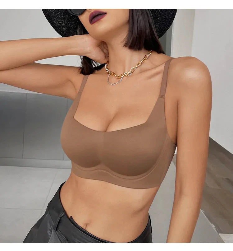 Sexy Push Up Bras French Women's Underwear Wire Free Female Gather Bralette Seamless Iingerie Ladies Comfort Brassiere