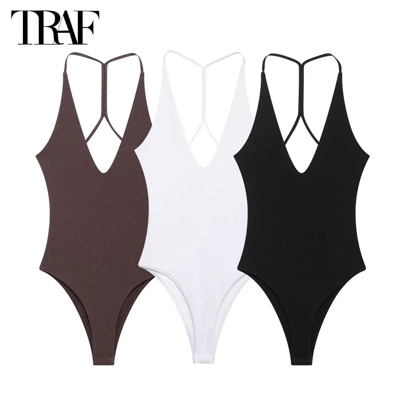 White Body Woman Slip Jumpsuits Sexy Bodys for Women Black Backless Lingerie Bodysuit Women Bustier Sleeveless Tops