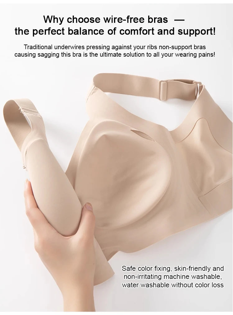 Wireless Seamless Women's Bra, Removable Pads Breathable Bralette,Soft Comfort Fit,Ideal for Daily Casual Outfits&Sleep Wear