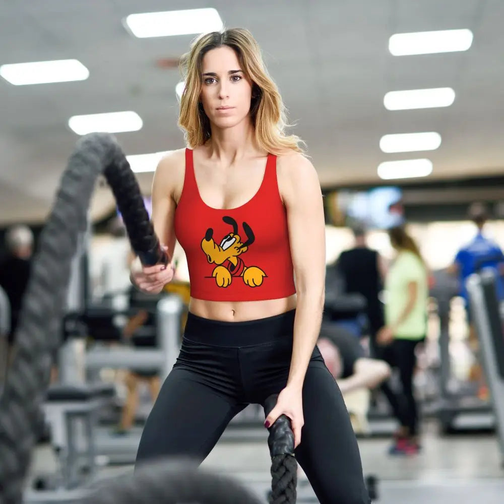 Custom Pluto Anime Manga High Impact Sports Bras for Women Classic Seamless Workout Yoga Crop Tank Tops