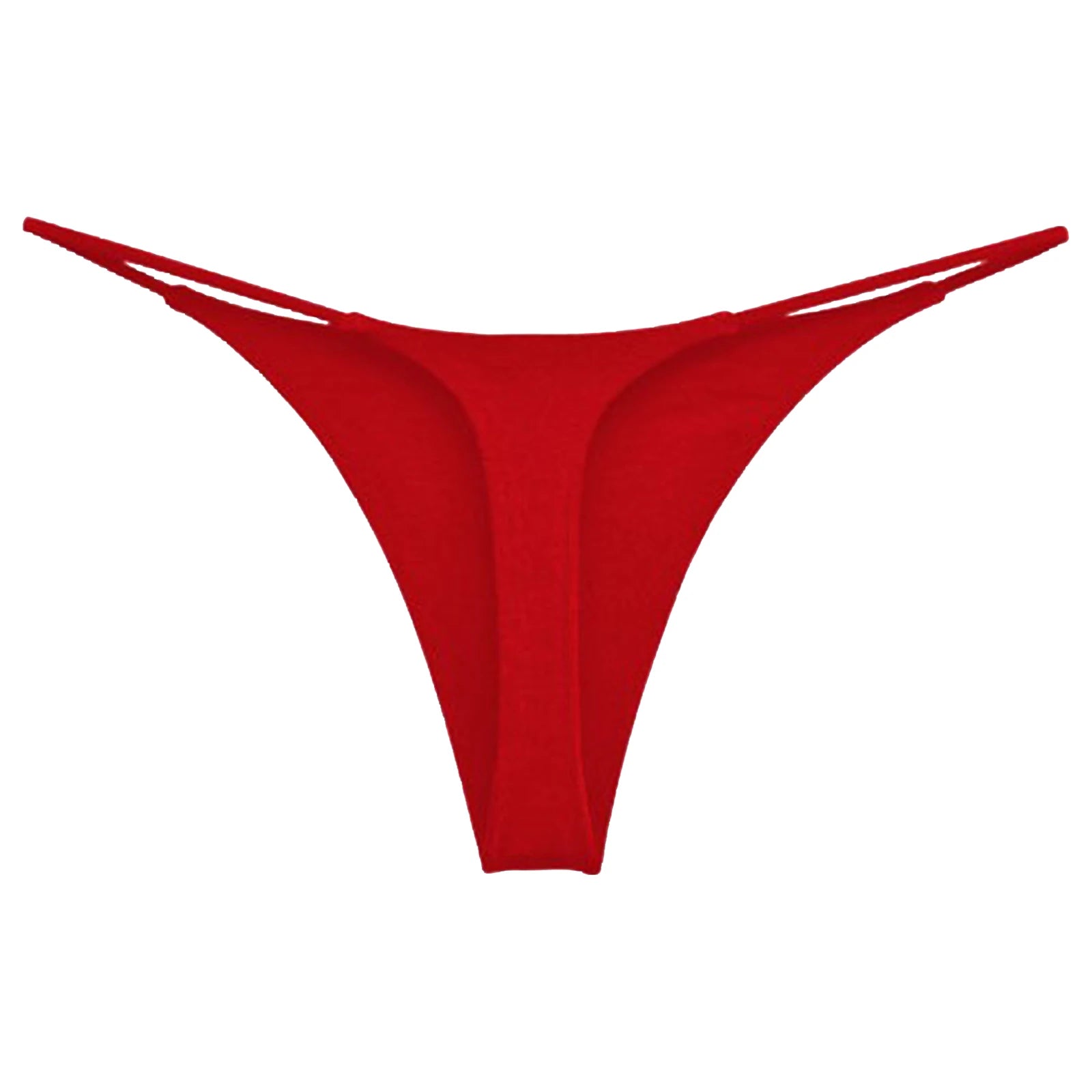 Womens Low Rise Thong Bikini Bottom Beach Sunbathing T-back Swim Wear