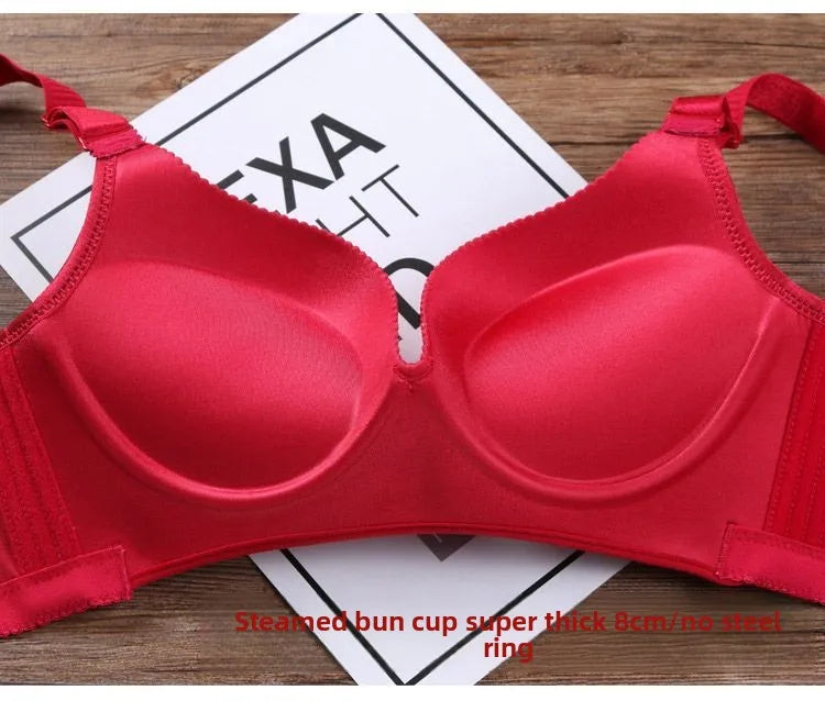 Ultra Push Up Bra with 8cm Lift Pads Wireless Seamless Side Support for Small Chest A Cup Enhancement for Flat Chest Comfortable