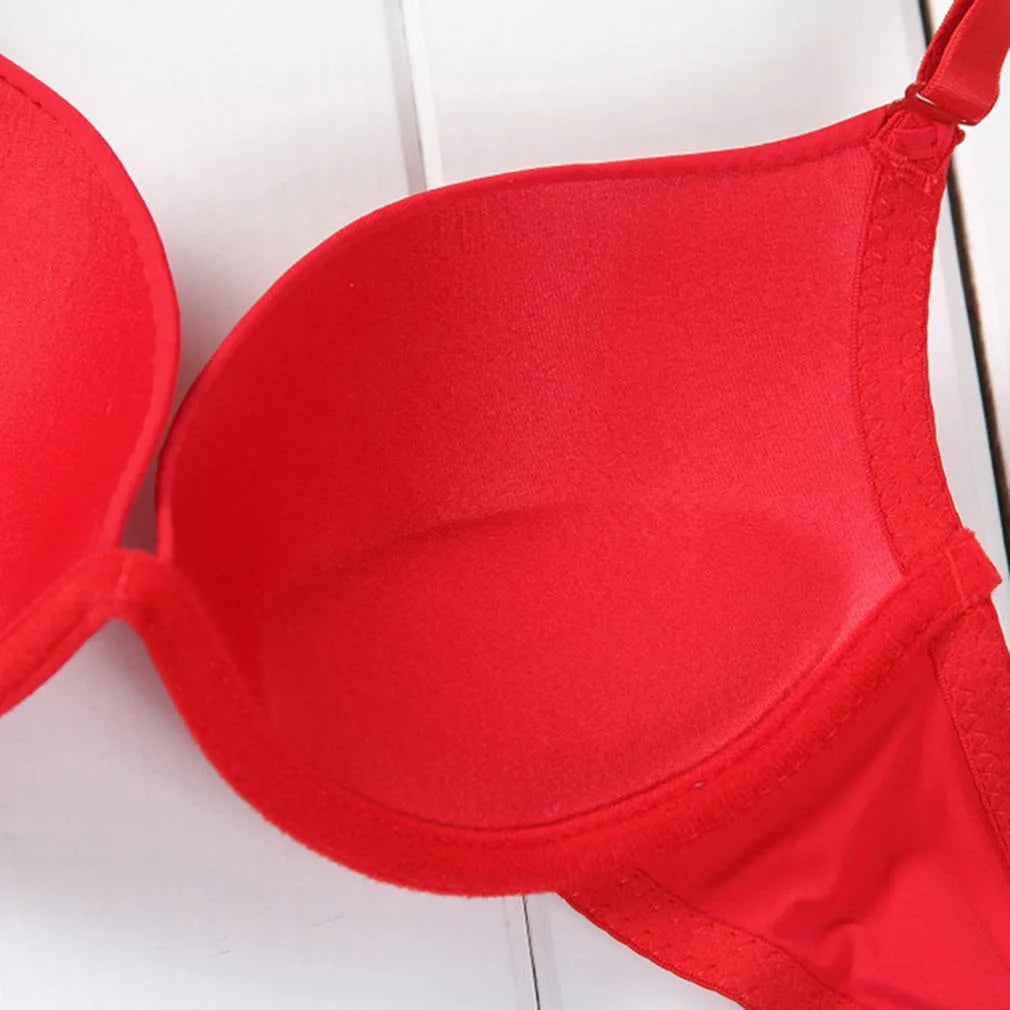 1/2 PCs Small Young Lady Bust Sexy Deep V Cup Bra For Women Push Up Lingerie Seamless Bralette Deep U Plunge Intimates Brassiere