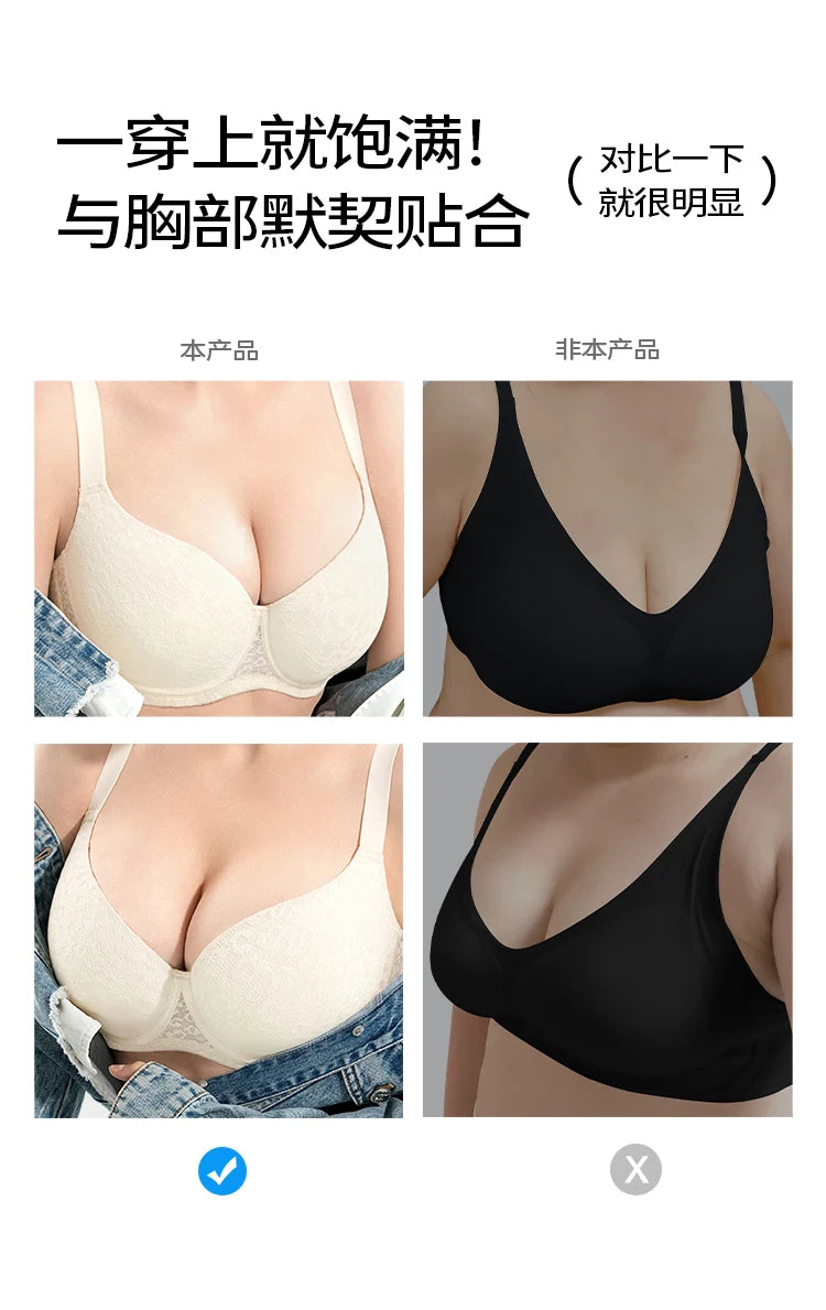 Lace Embroidery Womens Balconette Bra Full Cup Lightly Padded Underwire Female Large Size Lingerie 75 80 85 90 95  B C D E F