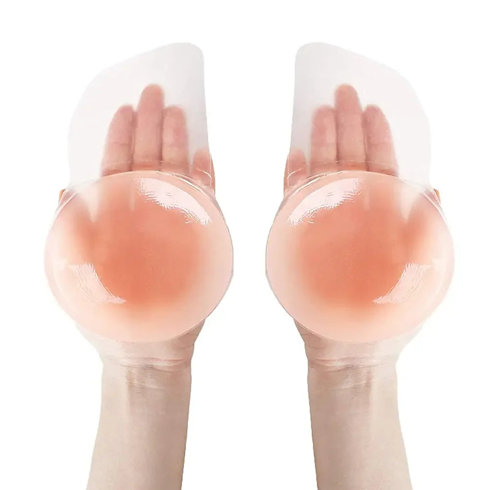 1pair Silicone Nipple Cover Lift Up Bra Sticker Adhesive Invisible Bra Breast Pasty Women Chest Petals Reusable Strapless Bras