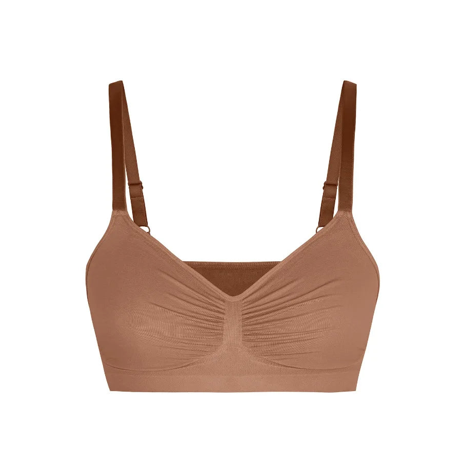Adjustable Shoulder Straps Breasts Bra Seamless Bras Full Coverage Wireless Push Up Bra For Women Comfort Sculpting Bralettes