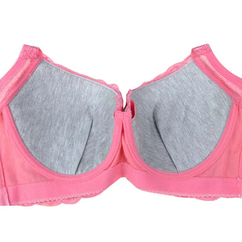 BCHRAYIUP Women's Underwire Padded Plunge Push Up Bra Sexy Flora Lace Deep V Full Cup Bra 34 36 38 40 42 44 46 B C D E