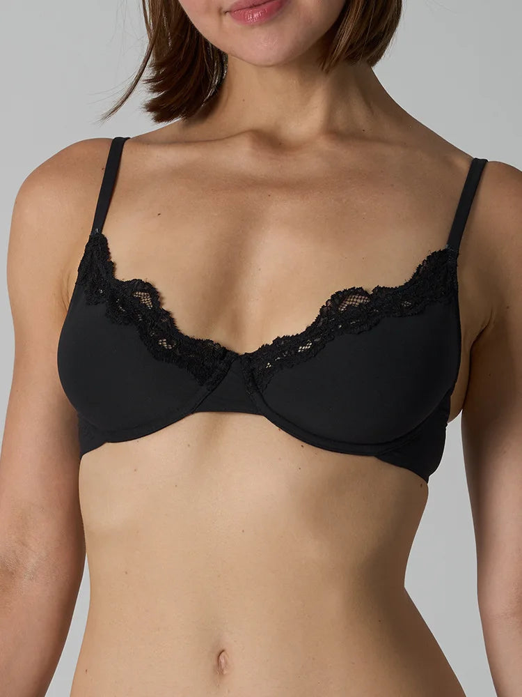 Lace Underwire Bra for Women – French Style, No Padding, Elegant Lift & Support, Comfort Fit