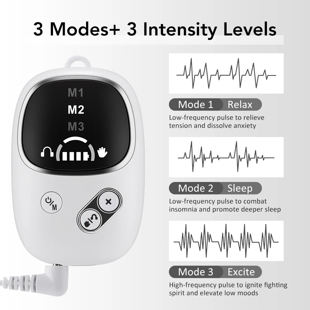 Smart CES Sleep Aid Ear Clip Relaxation Device USB Rechargeable Sleep Helper for Adults Improve Sleep Comfort