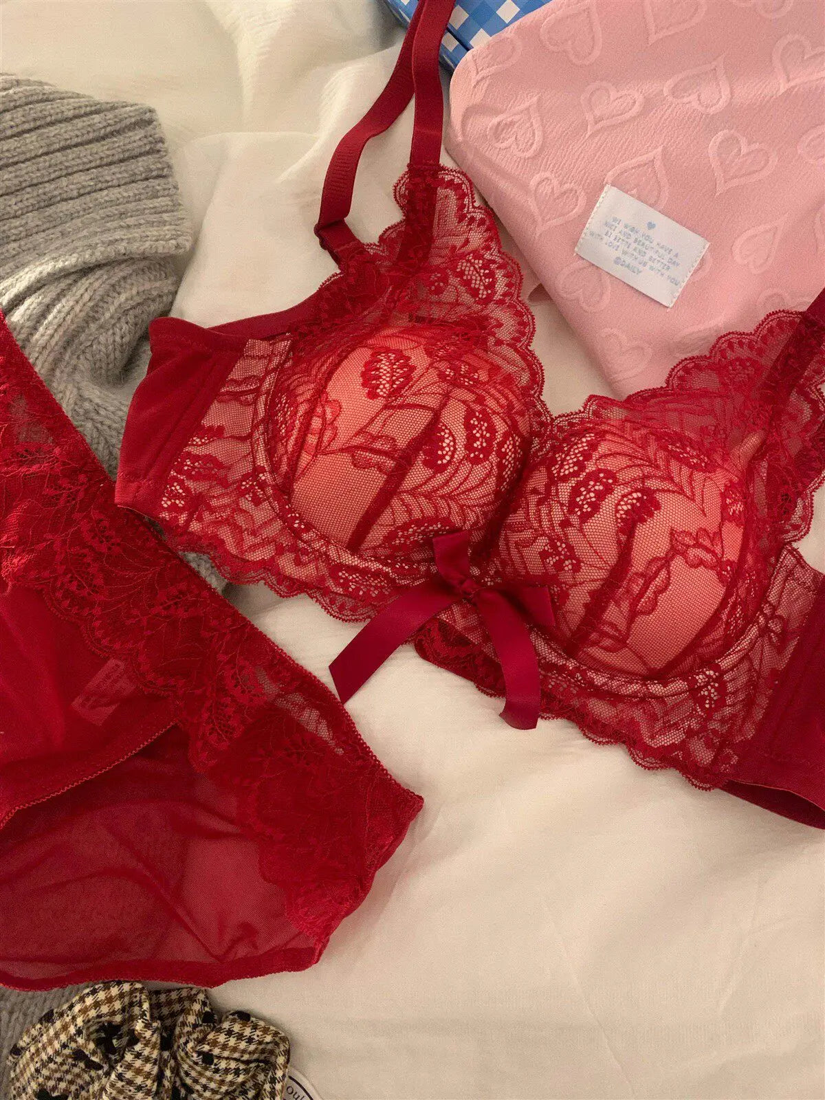 Sexy Lace Push Up Bra for Women Wireless Demi Padded Unlined Underwire Free Anti Gravity Lift Gather Small Chest Bras 32-38