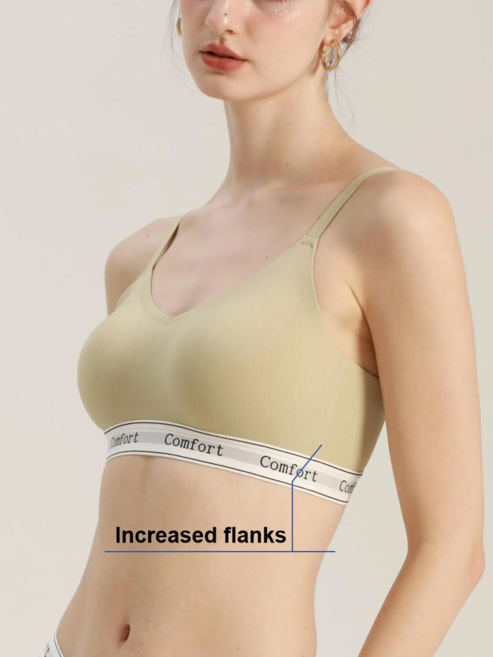 1 Piece, All-Season High-Quality Fashionable Sports Bra with Adjustable Thin Straps, Large U-Shaped Back, Seamless, Wireless, Lightweight, Skin-Friendly, Soft, Breathable, Comfortable, Supportive, Ribbed Fabric with Lettered