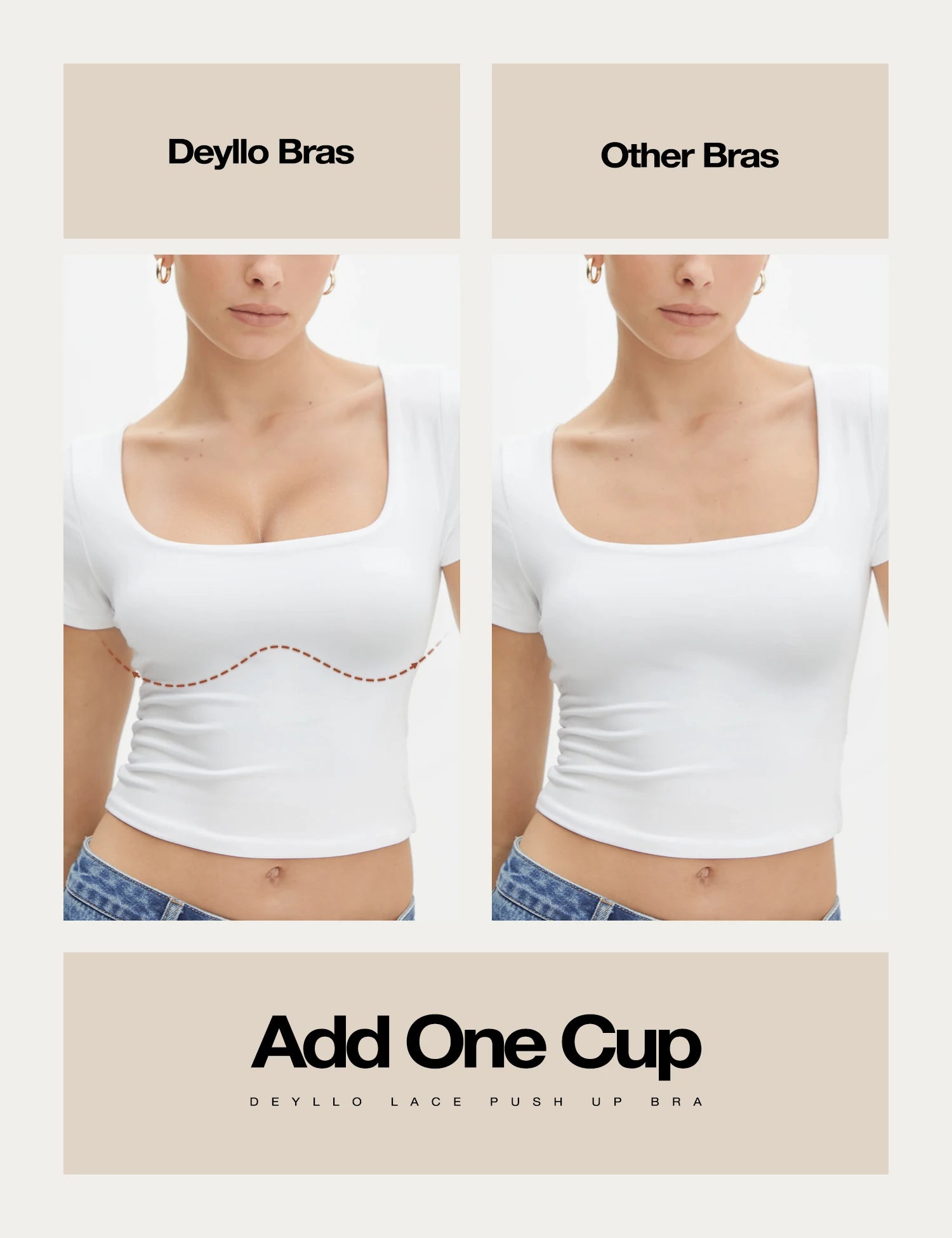 Wingslove Women's Push Up Bra Sexy Lace Lingerie Comfort Padded Bra Brassiere Plunge Lift Up Add One Cup Underwire Bra