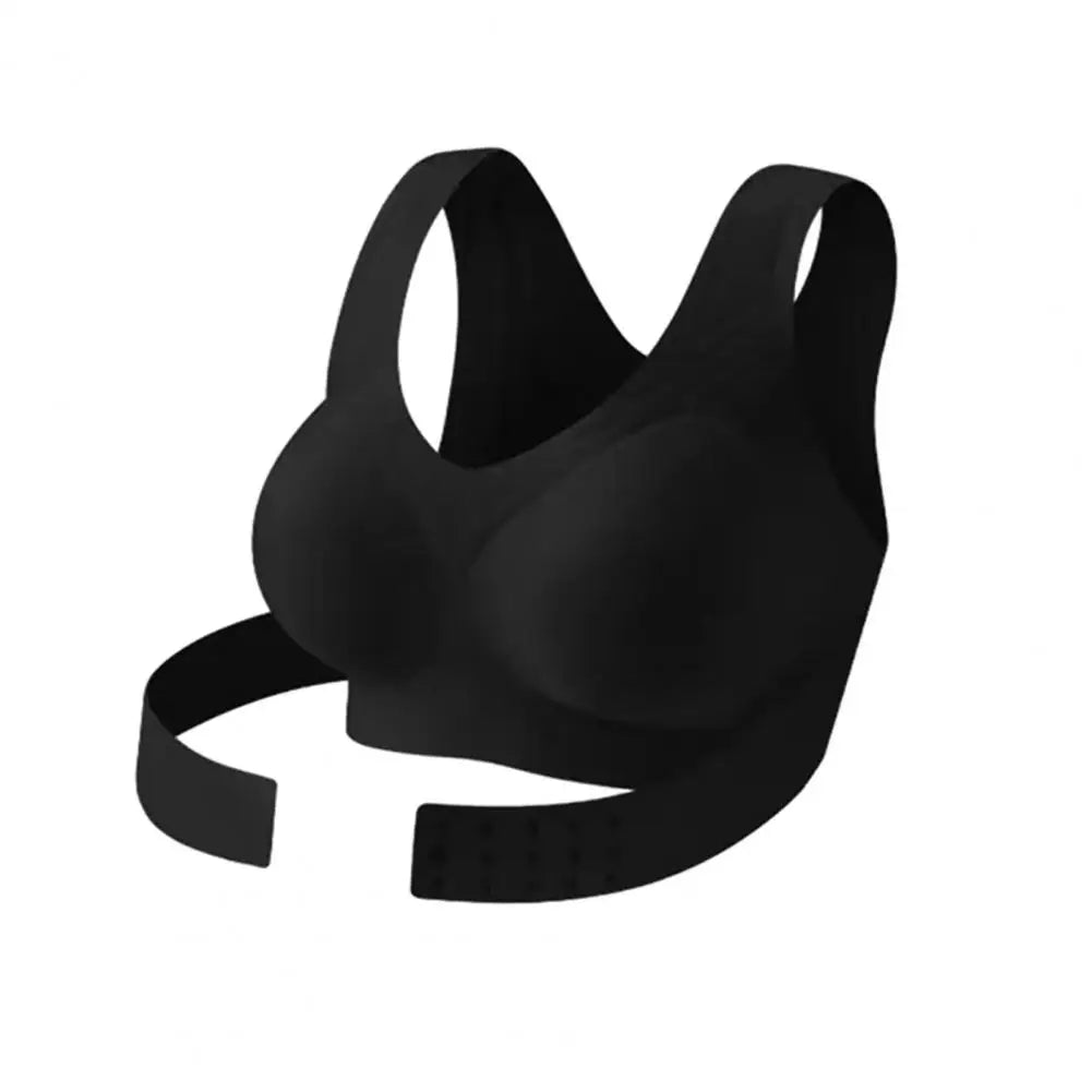 Bust Lift Bra Posture Corrector Bra for Women Front Closure Wireless Padded Bra Full Coverage Back Support Spinal Alignment Bras