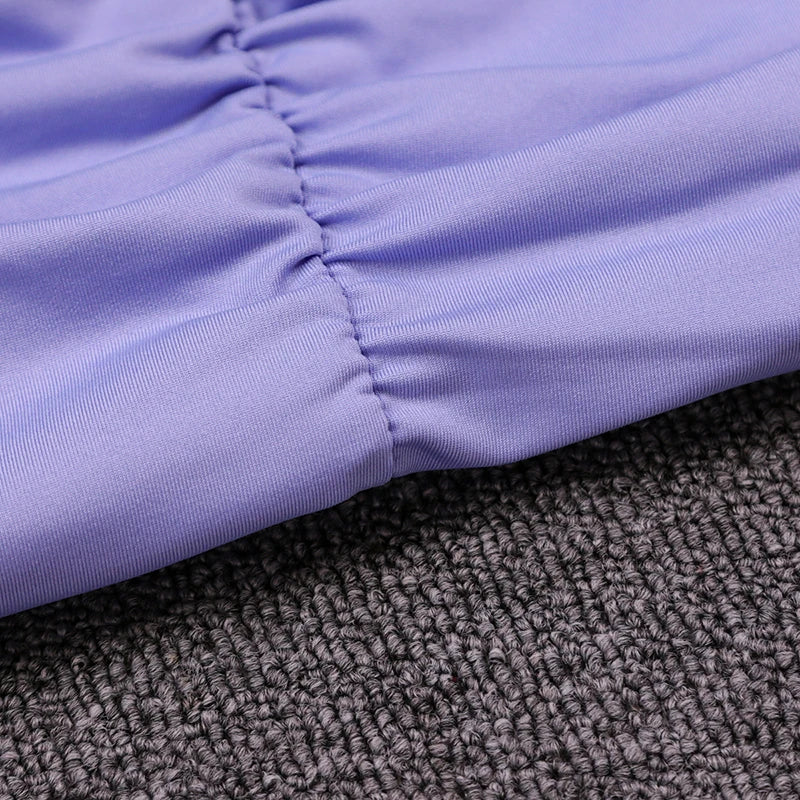 American Sexy Slip Dress Women Pleated Ruffled Neckline Slim Fashion Camisole Dress Solid Summer Vacation Party Mini Vestidos