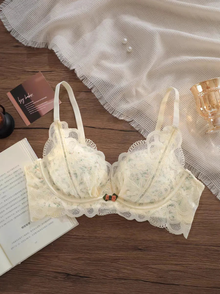 Hot New Sexy Lace Wireless Bra Small Bust Lift No Gaps Anti-Armpit Fat Anti-Sagging Comfortable Women Daily Bra