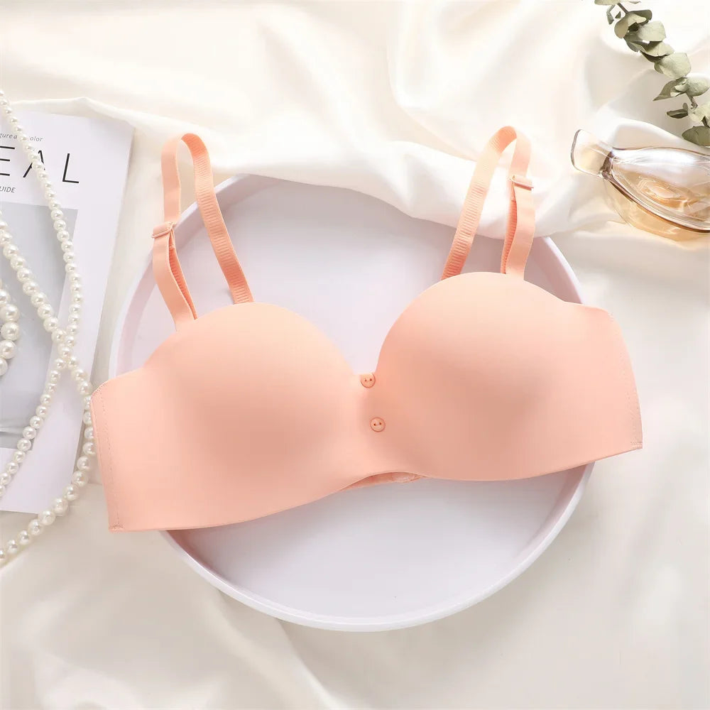 Seamless Sexy Bras Women Invisible Brassiere Adjustable Push Up Bras Female Comfortable Underwear Laides Solid Color Lingerie