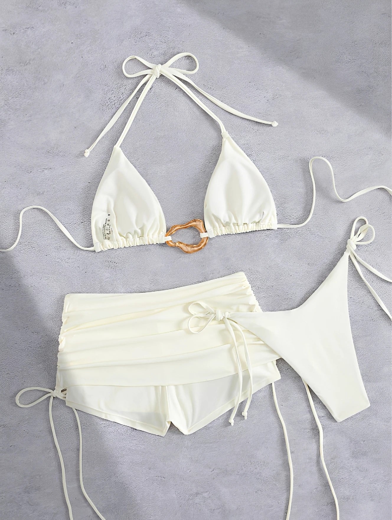 Sexy Bikini 2026 Women 3 Pieces Swimwear Female High Waist Swimsuit Orange Bathers Swimming Bathing Swim Suit Summer Beachwear