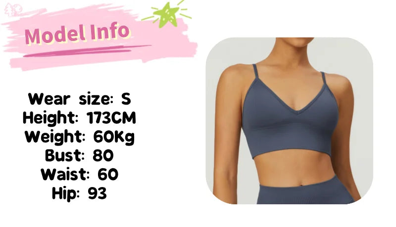 HBC Seamless Sports Bras for Women Fitness Yoga Bras With Removable Pads Adjustable Straps Gym Vest Top Bra Running Crop Top