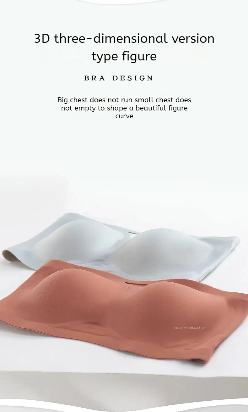 Non-slip Strapless Underwear Bra Seamless Sport Bras Women Soft Thin Push Up Underwear Lingerie Sleep Top Invisible Lingerie