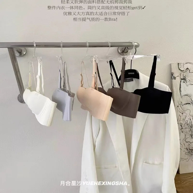 Half Cup Balconette Bra Seamless Support Anti Dropping Lift Petite Chest, Invisible U Back Bralette Non Padded Everyday Lingerie