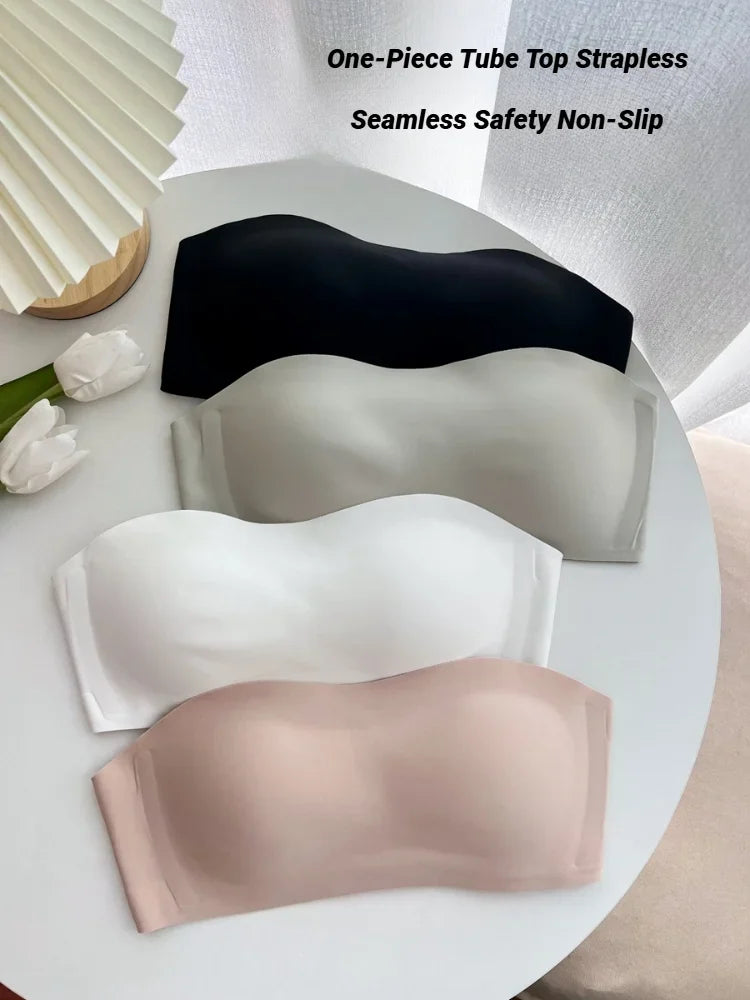Bras For Women Non-Wire Bra Invisible Cup Padded Brassiere Seamless Underwear Female Sexy Lingerie Women'S Without Straps