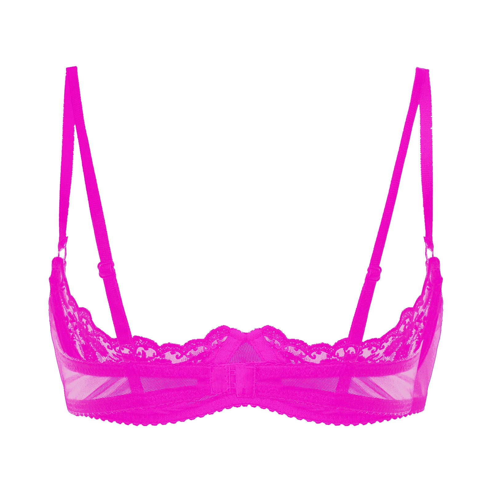 Sexy Womens Sheer Floral Lace Underwired Bra Underwear Unlined Brassiere Lingerie Bare Breast Exposed Open Nipples Bra Tops