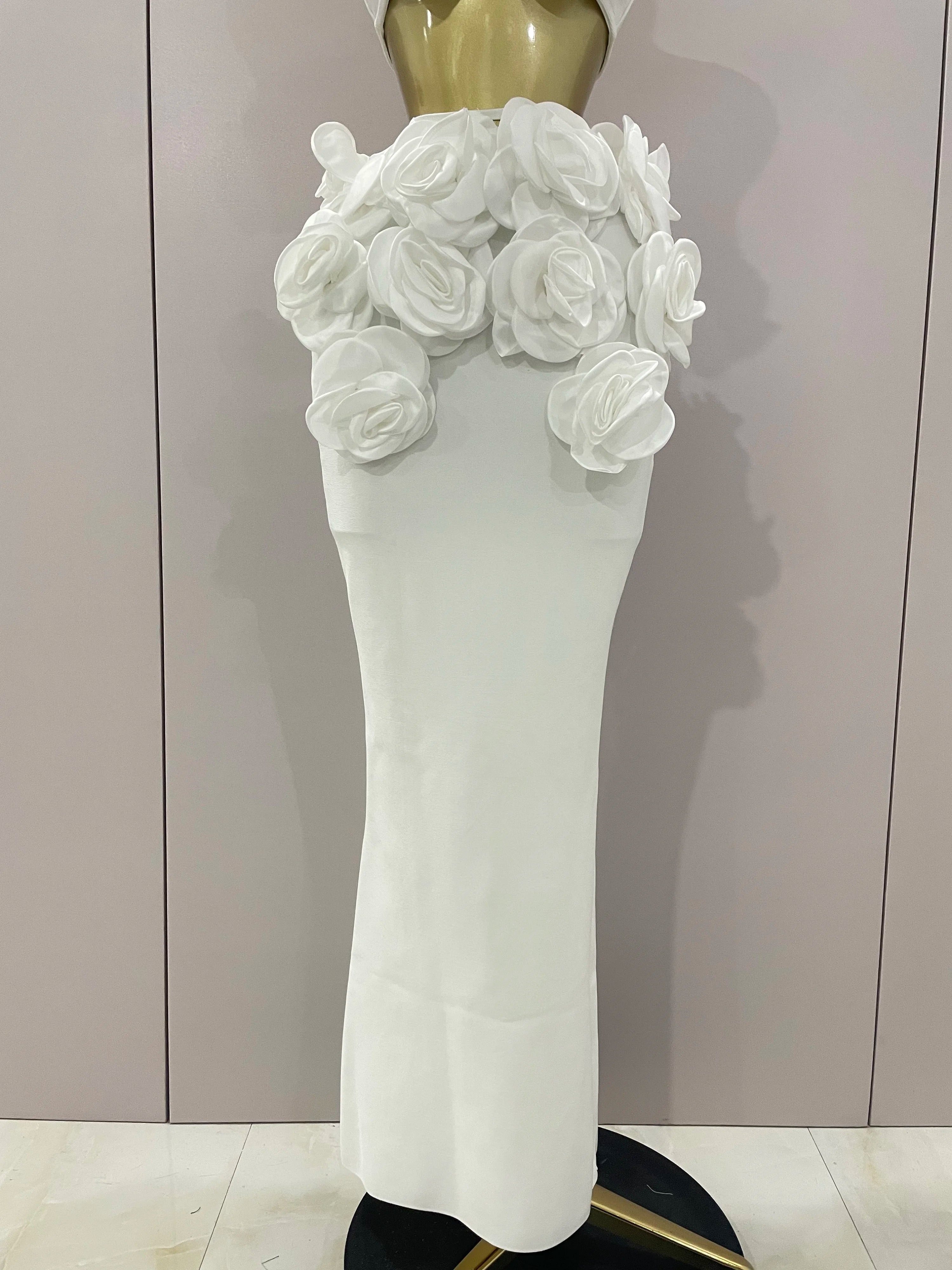 Sexy Camisole Floral Bandage Long Skirts 2-Piece Set 2025 Women Celebrity Elegant Party Cocktail Prom Gown Nightclub Outfit