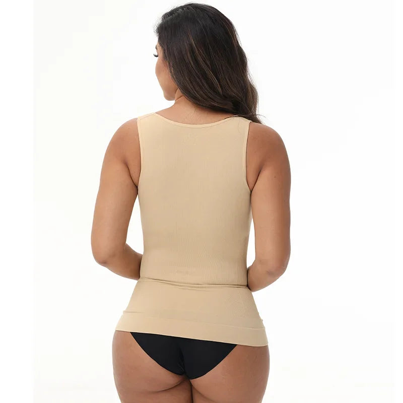 Shapewear for Women Seamless Camisole Compression Vest Tummy Control Body Shaper Waist Trainer Underwear Square Neck Tank Top
