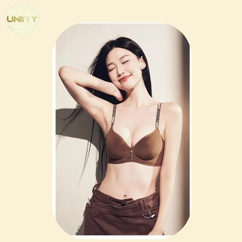 Ultra Push Up Bra 6CM Padding for Women Seamless Wireless Bra Full Coverage Gathers Side Fat Lifts Thermal Fleece Lined Bra