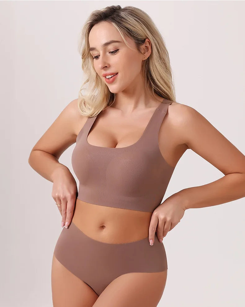 Woman Bras Seamless Wireless Ultra Thin Vest Underwear Top Push Up Summer Bralette Girl Sleep Sports Breathable Bras ﻿
