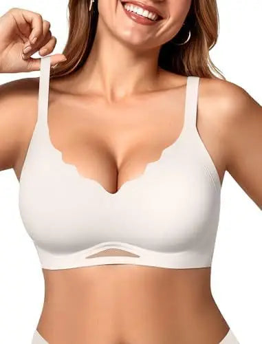 Women’s Wireless Bras Push Up Bralettes No Und Full Cup Thin Mold Comfortable and Breathable Seamless Bra Everyday Comfort Bra