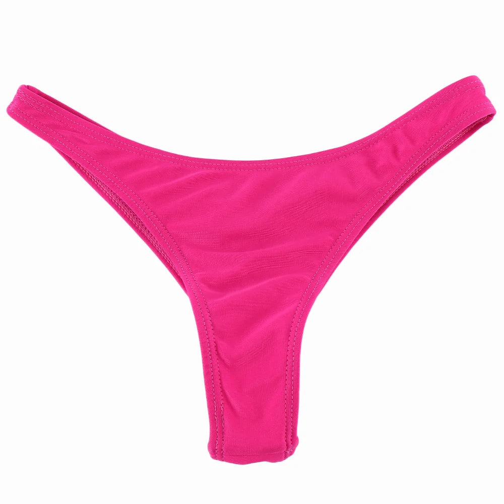 Swimwear Women Briefs Bikini Bottom Side Ties Brazilian Thong Swimsuit Classic Cut Bottoms Biquini Swim Short Ladies Swimsuit