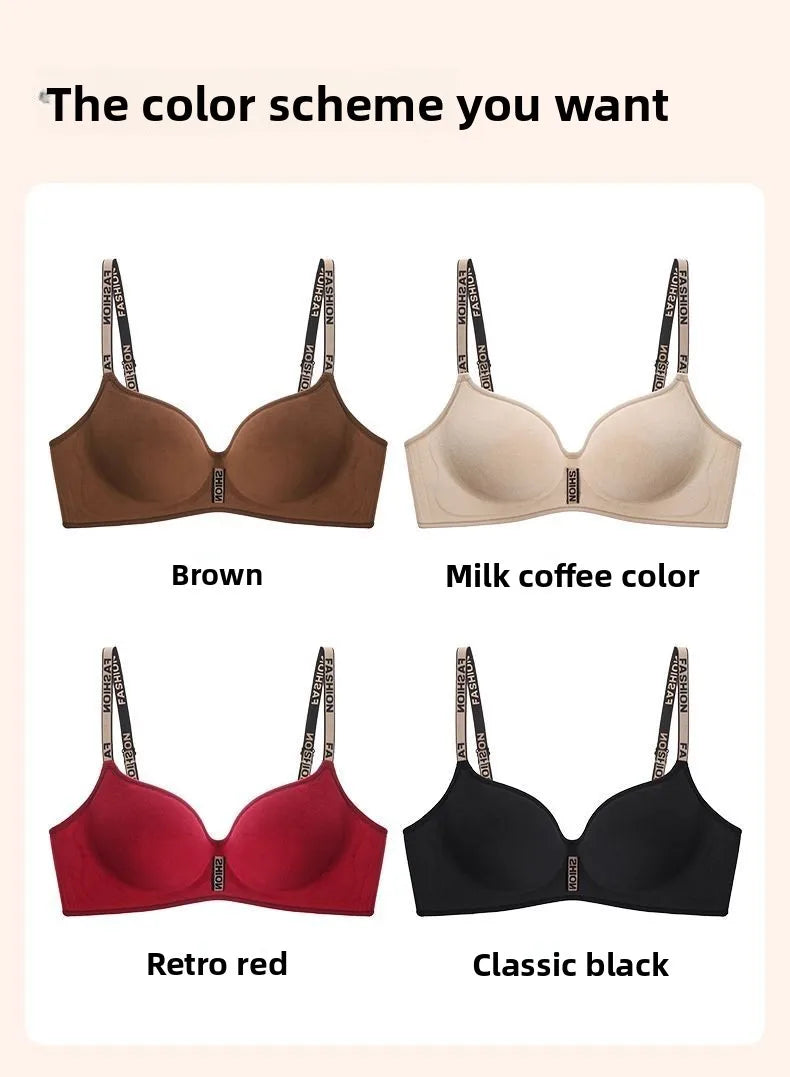 Ultra Push Up Bra 6CM Padding for Women Seamless Wireless Bra Full Coverage Gathers Side Fat Lifts Thermal Fleece Lined Bra