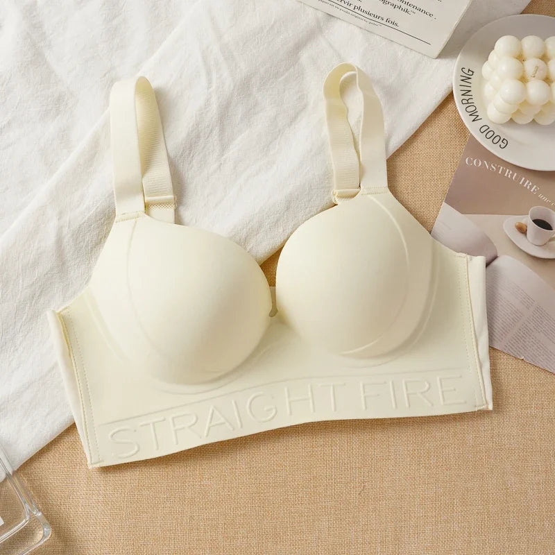 Large Size Seamless Push-up Bras Women Underwear Anti-sagging Side Breast Adjustment Bra Adjustment Braletter 34-40 BCD CUP